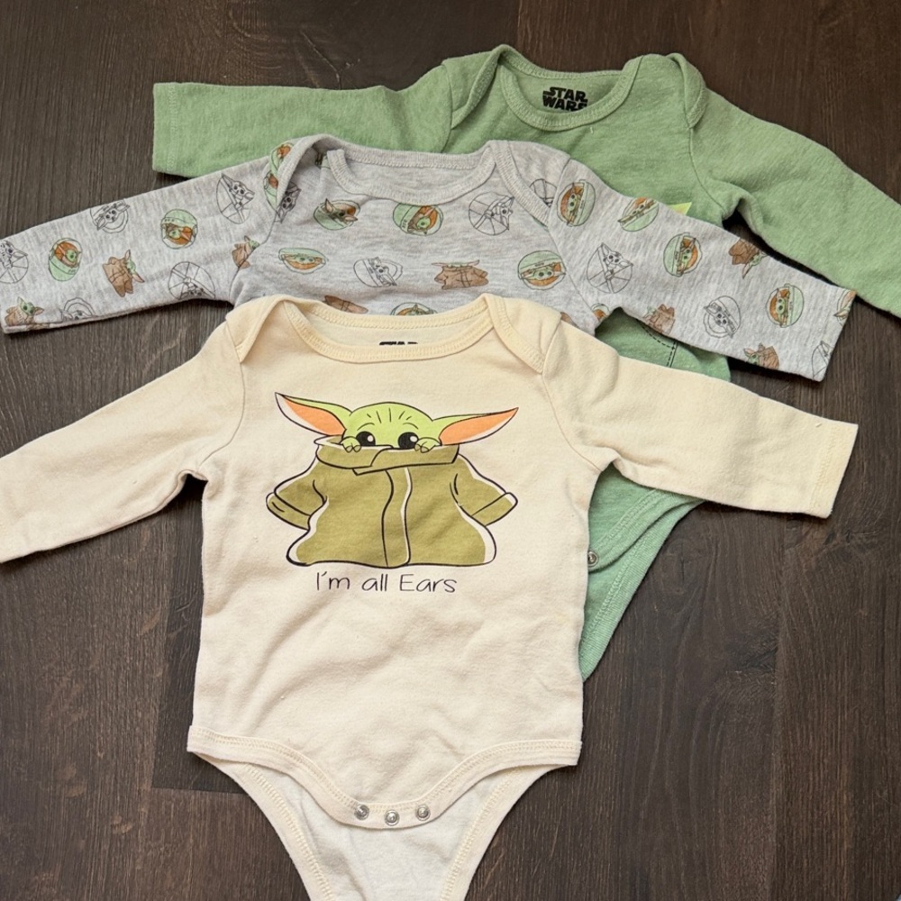 Star Wars Baby Yoda set of 3 baby onesies